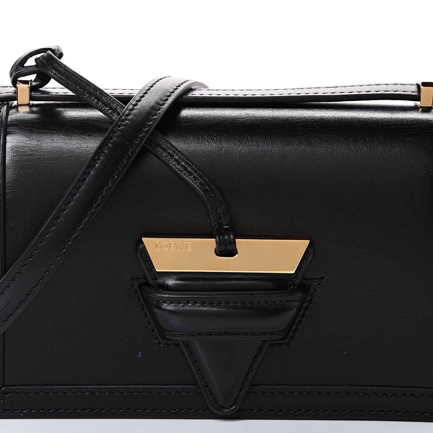 Calfskin Small Barcelona Shoulder Bag Black