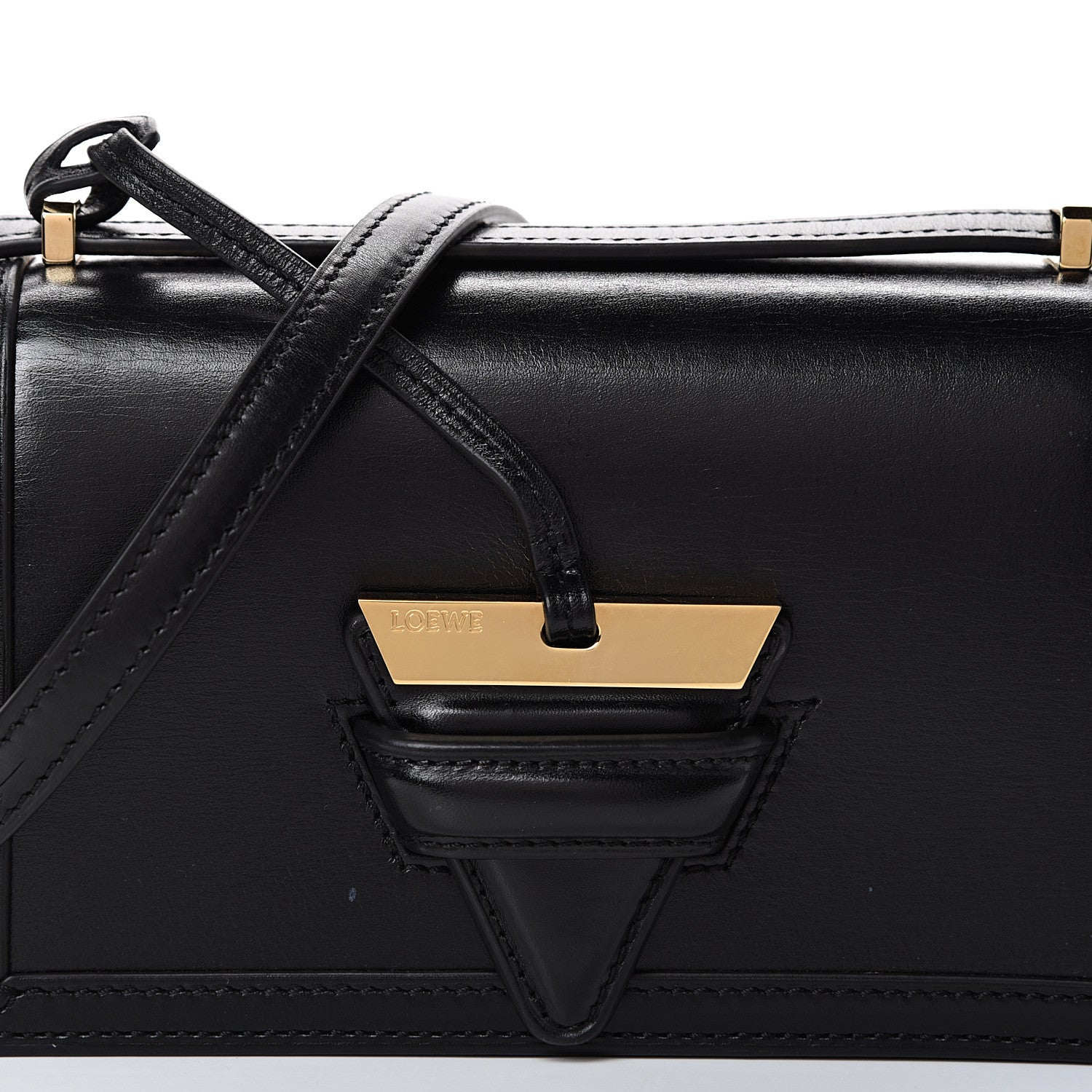 Loewe Calfskin Small Barcelona Shoulder Bag Black 7 of 12