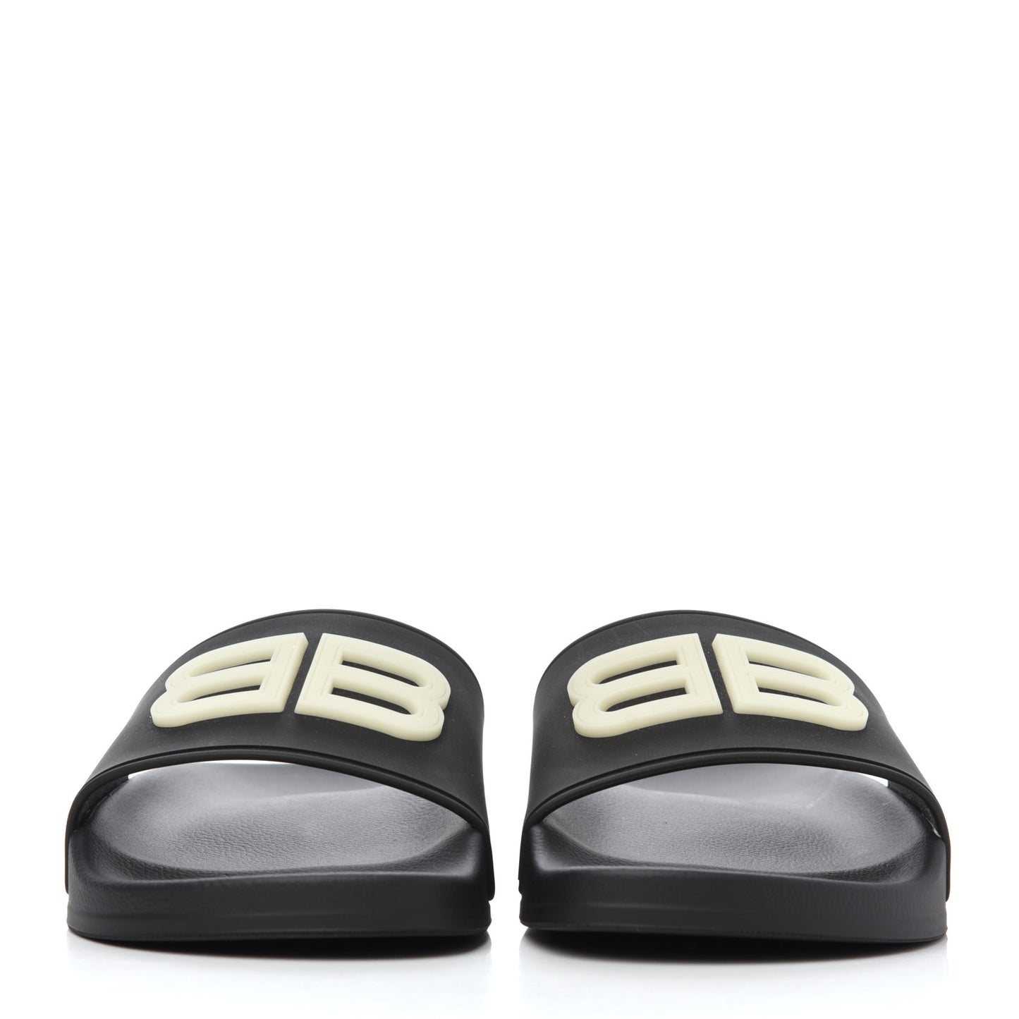 Rubber Womens BB Pool Slide Sandals 39 Black