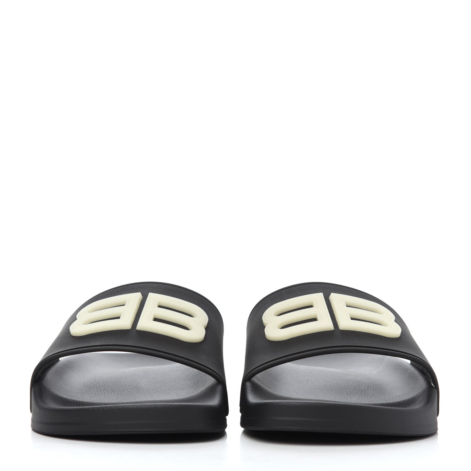Balenciaga Rubber Womens BB Pool Slide Sandals 39 Black 2 of 9
