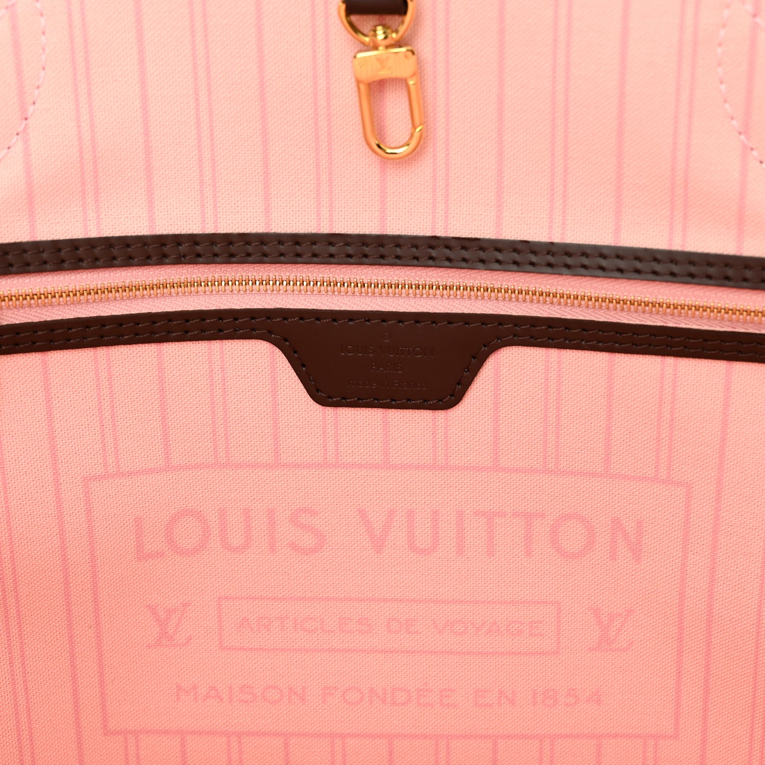 Louis Vuitton Damier Ebene Neo Neverfull MM Rose Ballerine 7 of 10