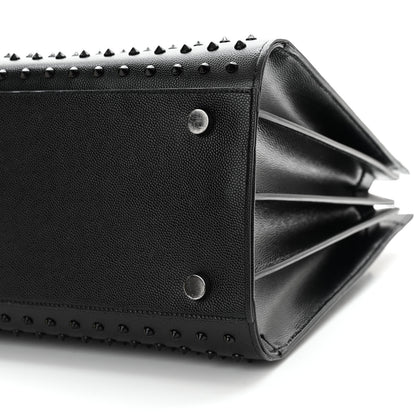Saint Laurent Grain De Poudre Studded Small Sac De Jour Black 10 of 11