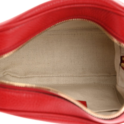 Gucci Pebbled Calfskin Small Soho Disco Bag Tabasco Red 5 of 11