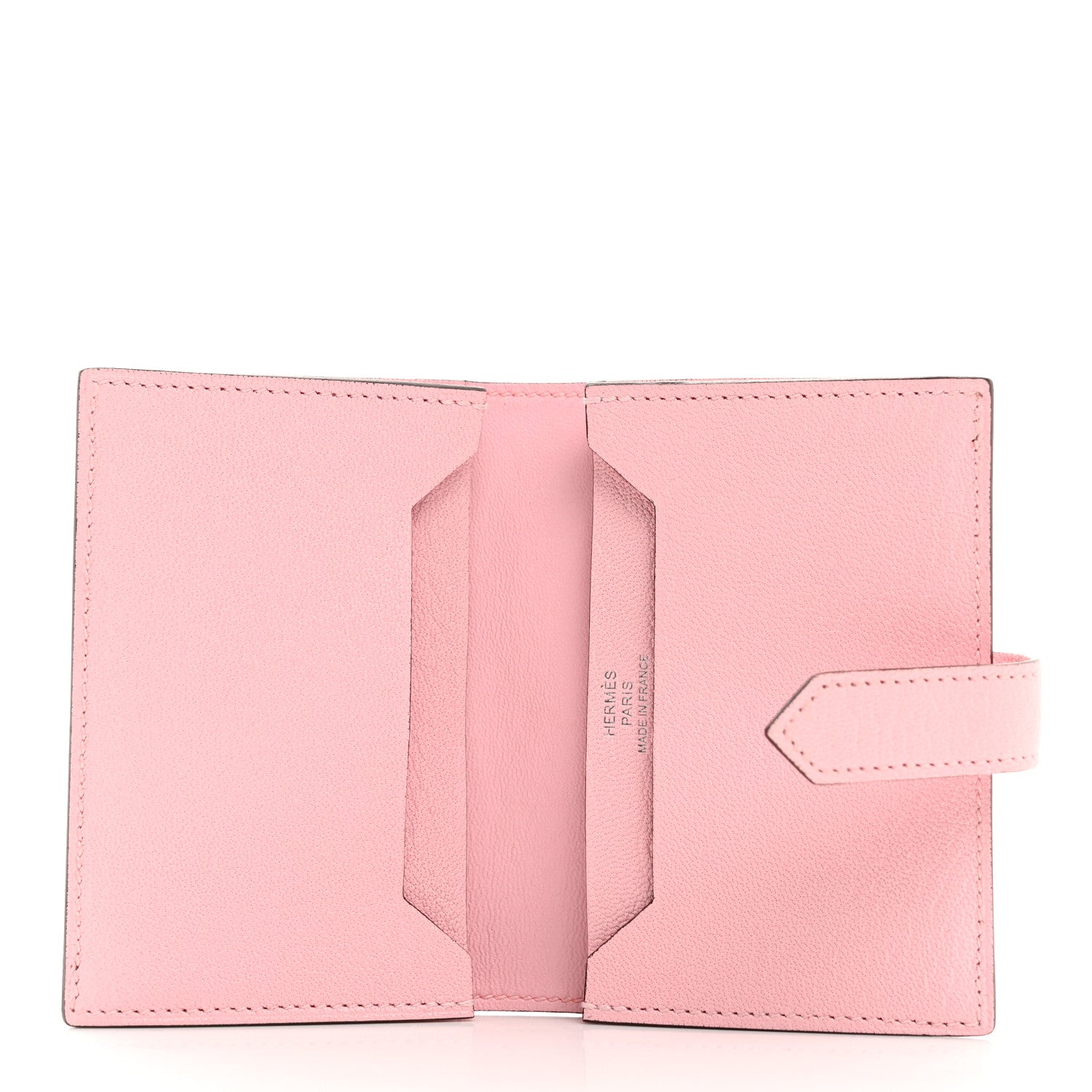 Hermes Chevre Mysore Bearn Card Holder Wallet Rose Sakura 5 of 8