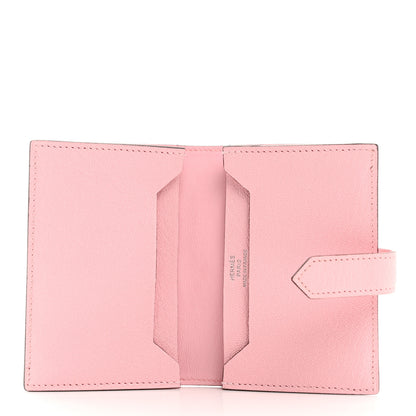 Hermes Chevre Mysore Bearn Card Holder Wallet Rose Sakura 5 of 8