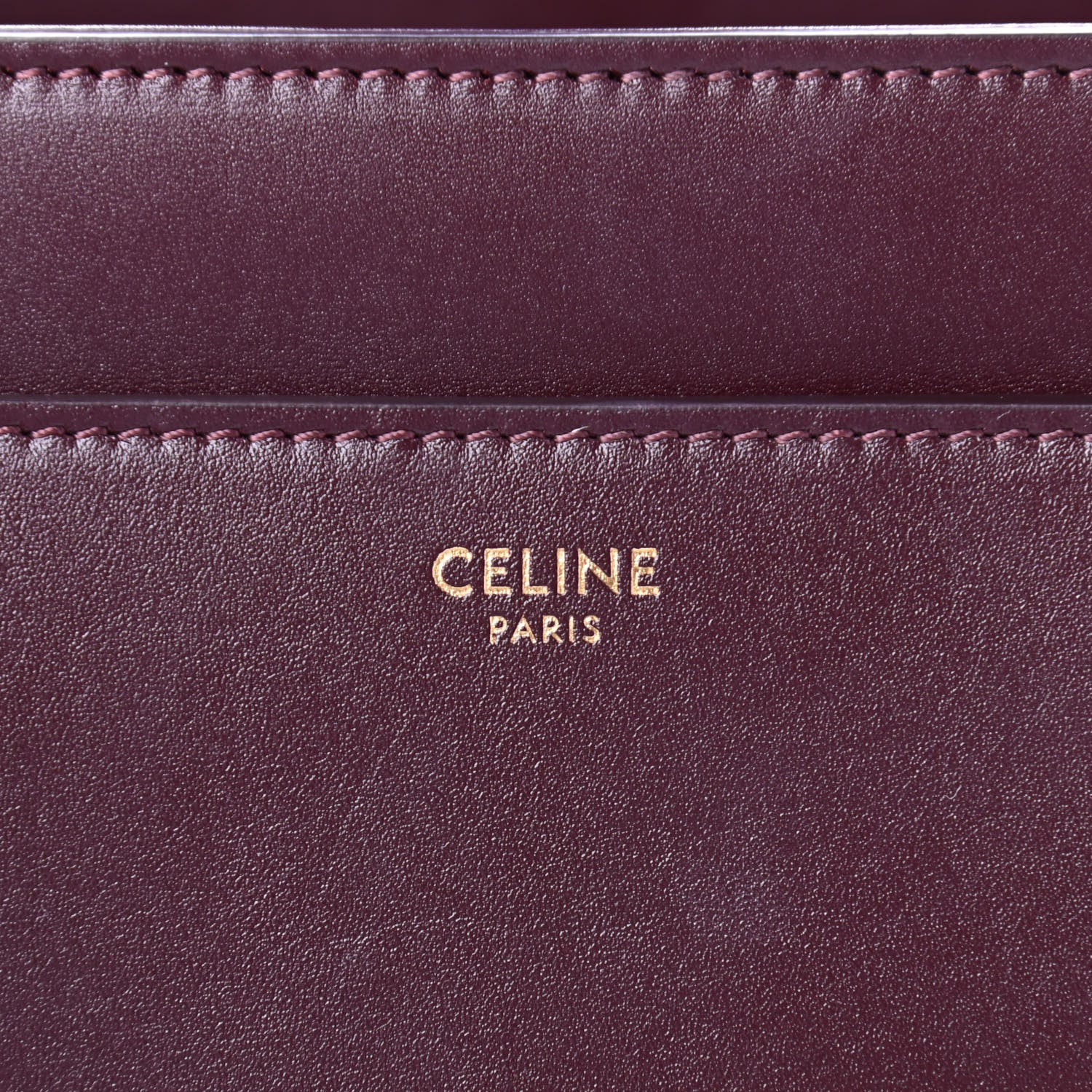 Celine Satinated Calfskin Medium 16 Top Handle Bag Burgundy 6 of 8