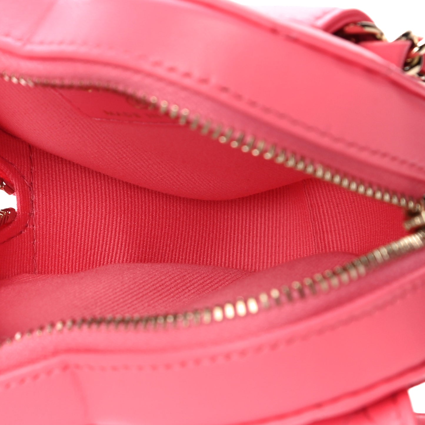 Lambskin Quilted CC In Love Heart Waist Belt Bag With Chain Pink