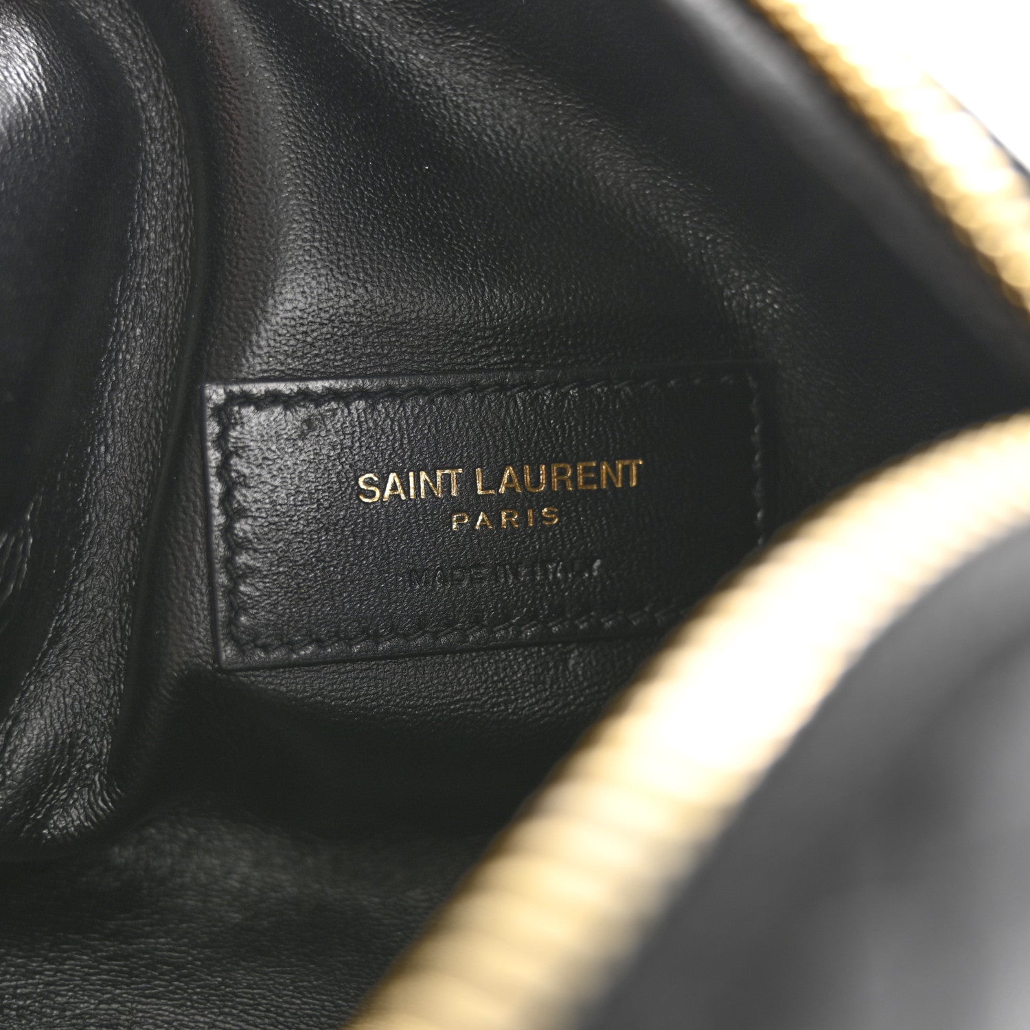 Saint Laurent Lambskin Quilted Gaby Zipped Pouch Black 6 of 13