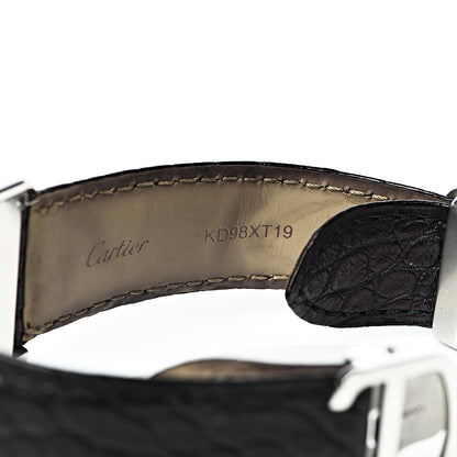 Cartier Stainless Steel Alligator 27mm Tank Solo Quartz Watch 7 of 11