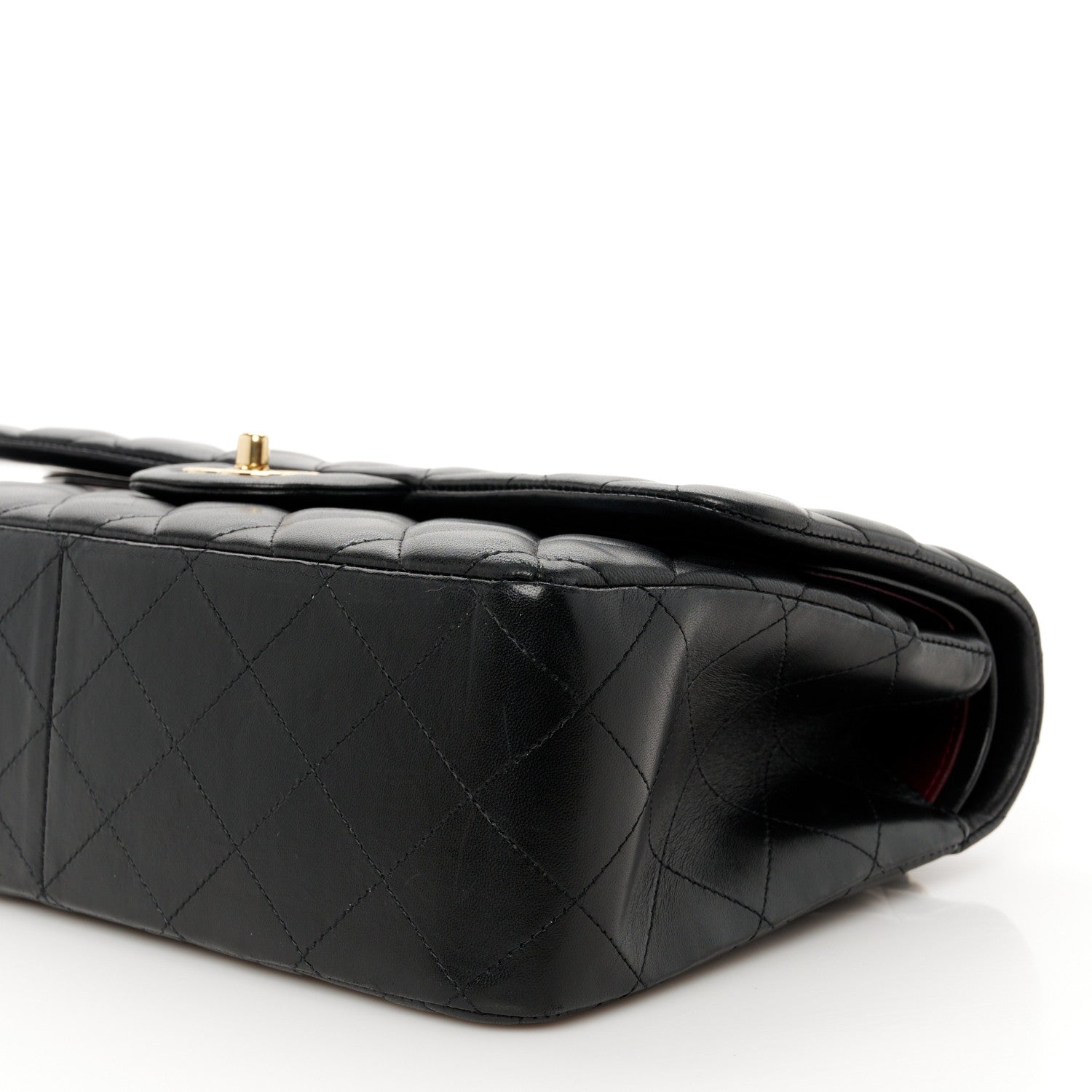 Chanel Lambskin Quilted Jumbo Double Flap Black 11 of 11