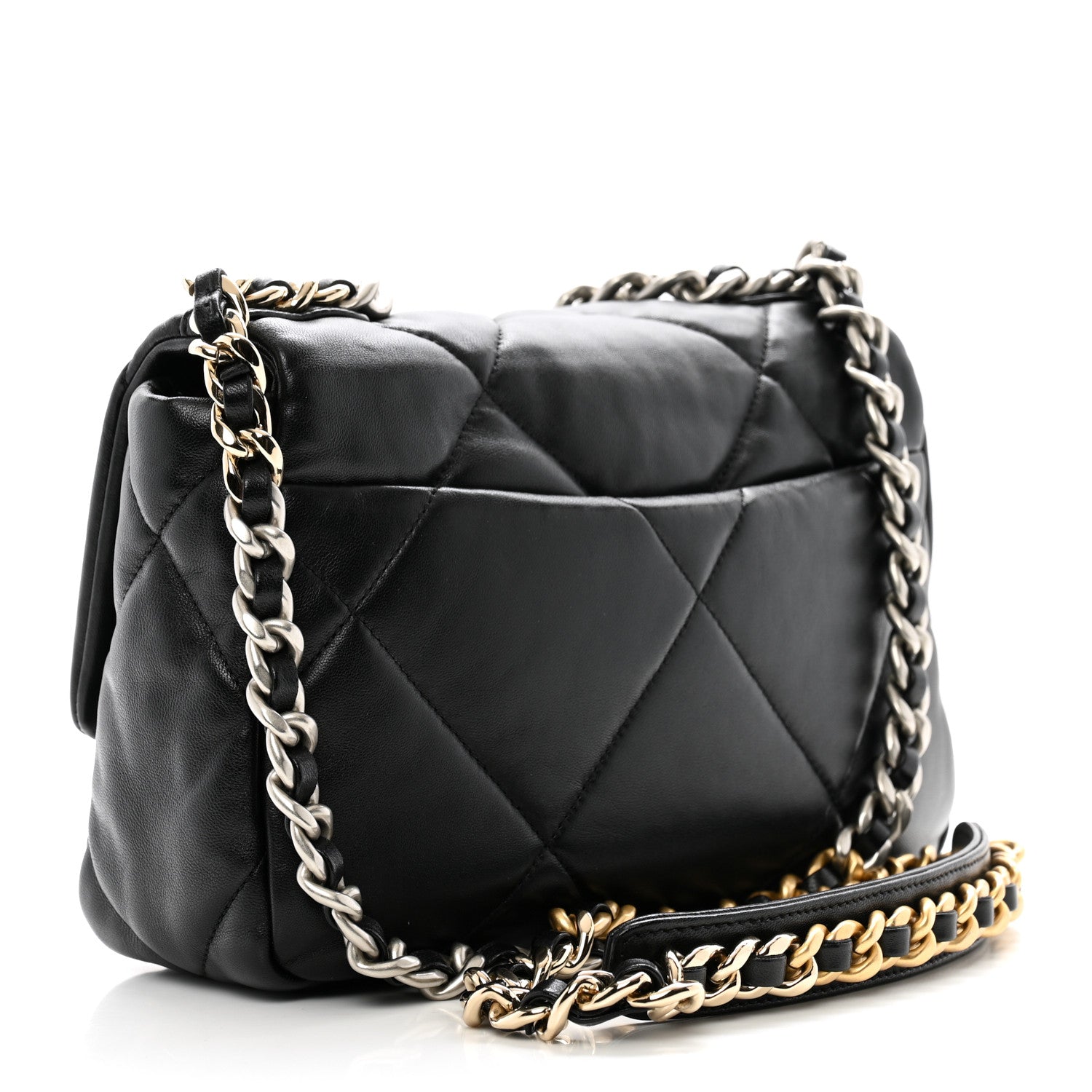 Chanel Lambskin Quilted Medium Chanel 19 Flap Black 3 of 10