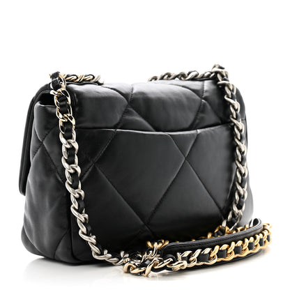 Chanel Lambskin Quilted Medium Chanel 19 Flap Black 3 of 10