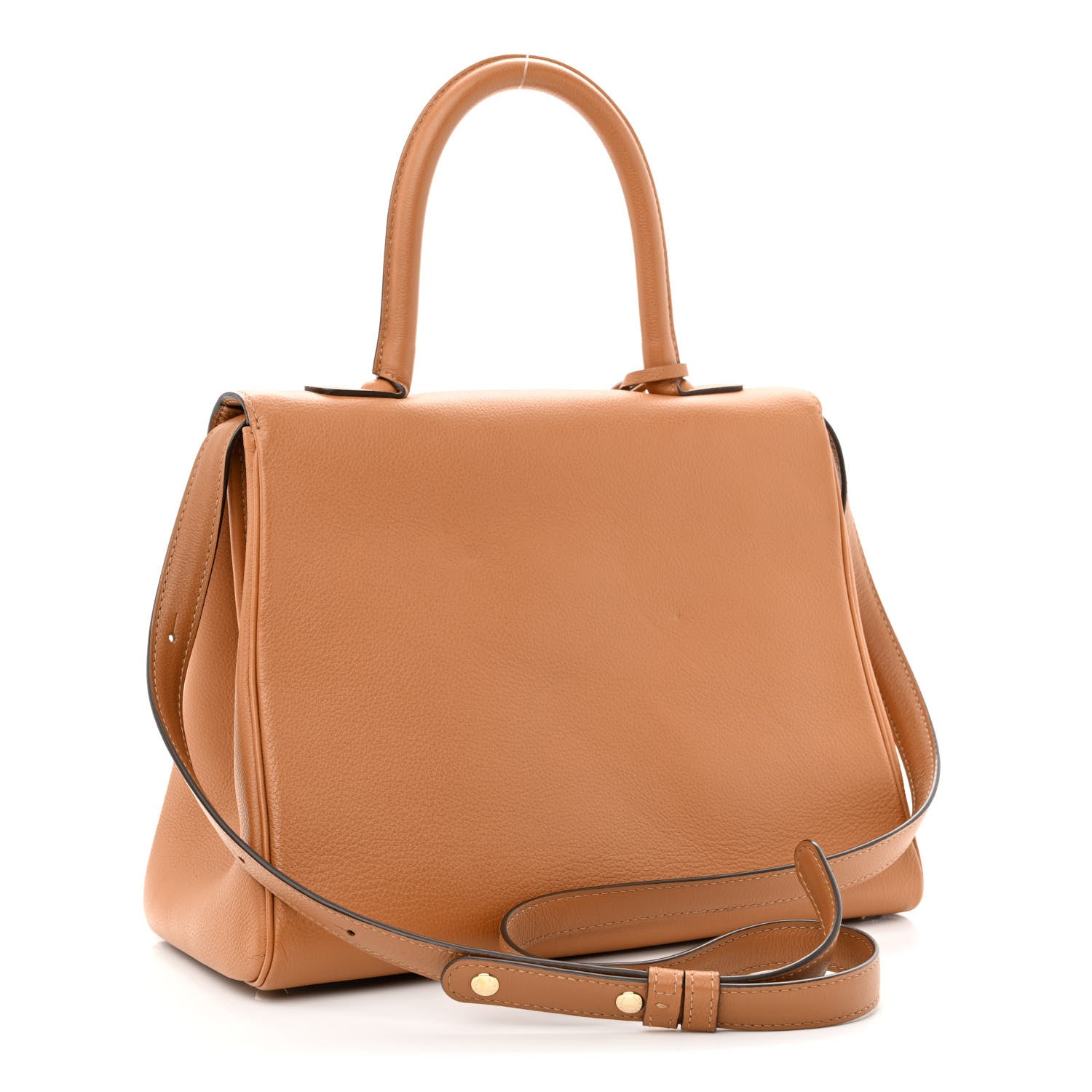 Delvaux Grained Calfskin MM Brillant Satchel Natural 4 of 14