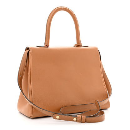 Delvaux Grained Calfskin MM Brillant Satchel Natural 4 of 14