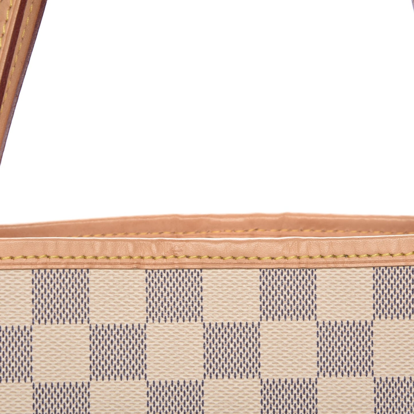 Damier Azur Neo Neverfull MM Rose Ballerine
