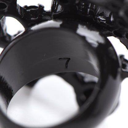 Saint Laurent Crystal Ring 7 Black 5 of 6