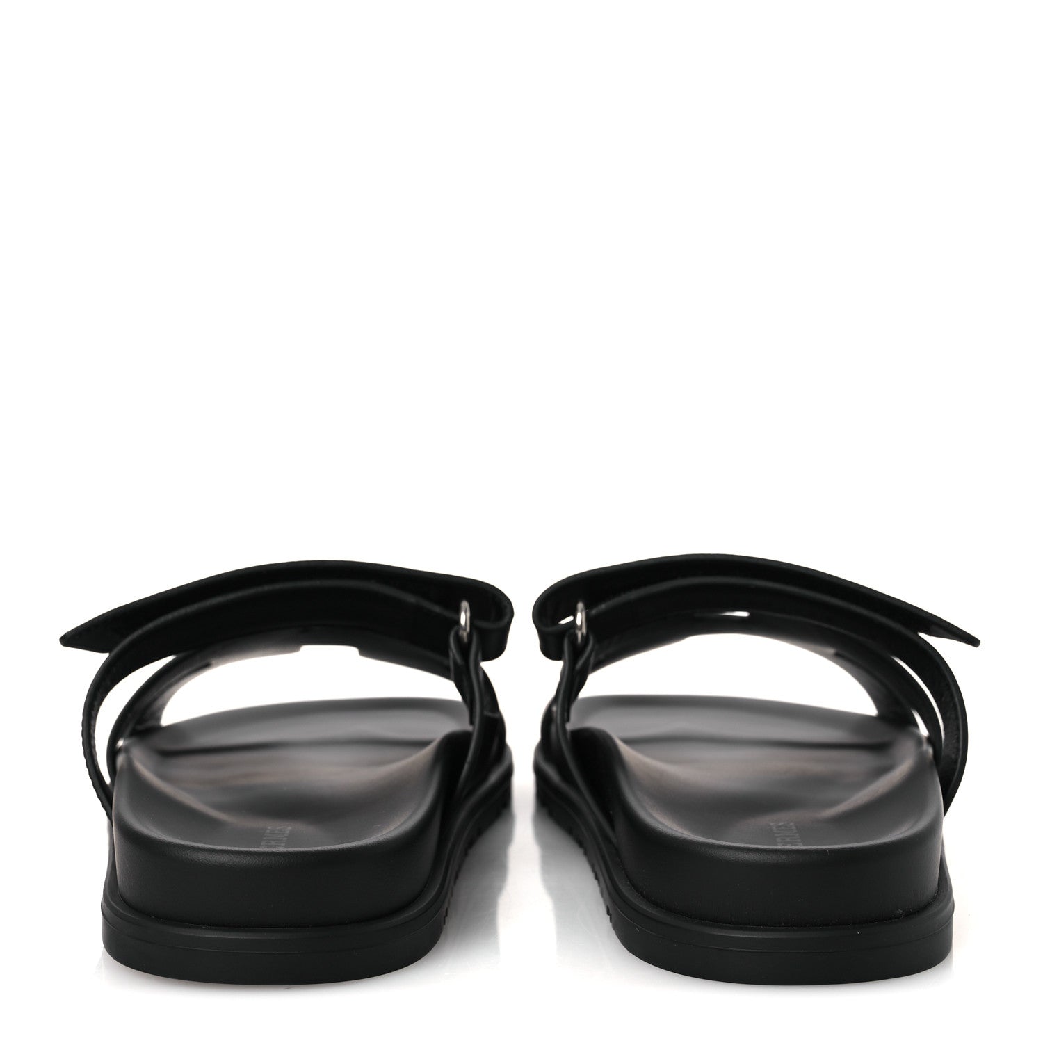 Hermes Calfskin Womens Chypre Sandals 38 Black 6 of 11
