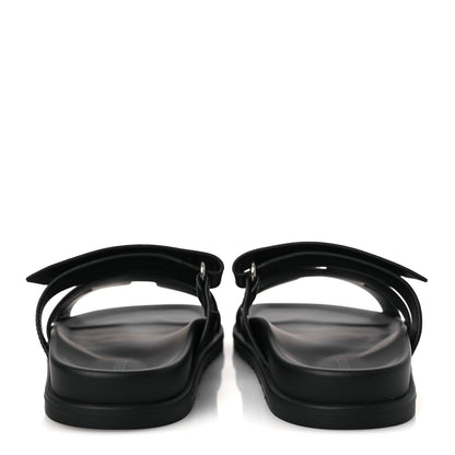 Hermes Calfskin Womens Chypre Sandals 38 Black 6 of 11