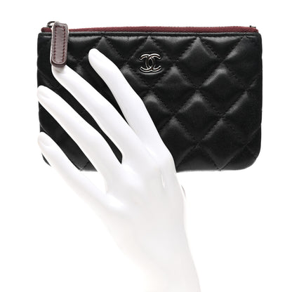 Chanel Lambskin Quilted Small Cosmetic Case Black 2 of 8