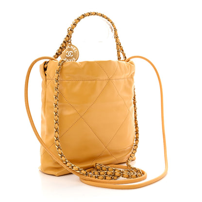 Chanel Shiny Calfskin Quilted Mini Chanel 22 Yellow 3 of 10