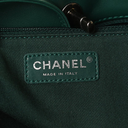 Chanel Calfskin Quilted Large Shopping In Chains Tote Green 6 of 14