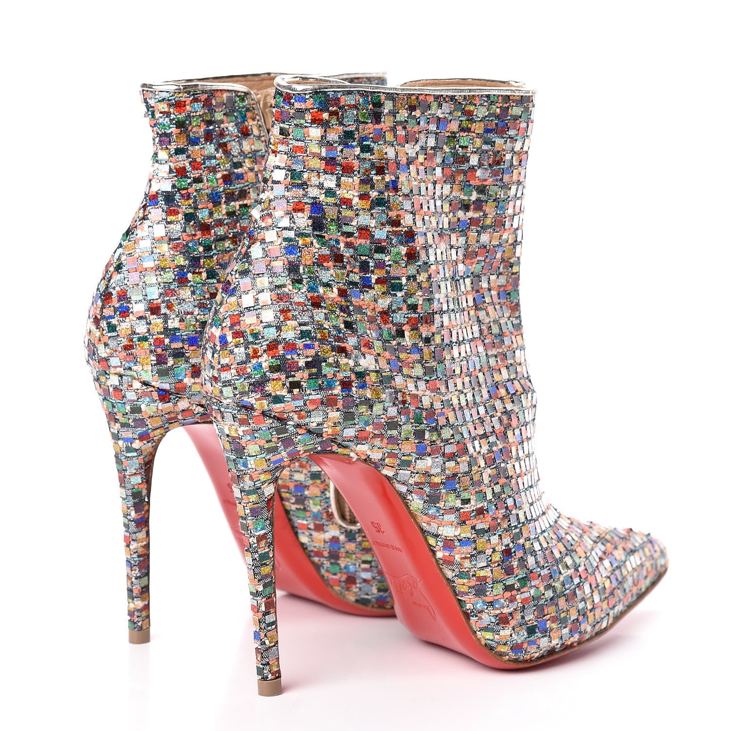 Christian Louboutin Tressage Vitraux So Kate Booty 100 Ankle Boots 35 Multi 4 of 9