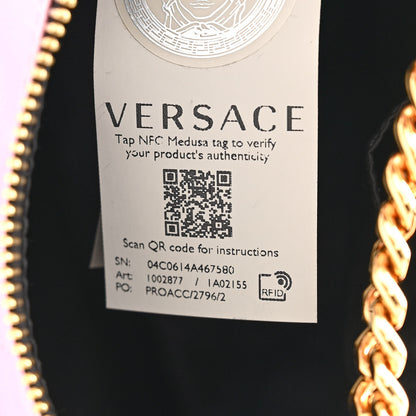 Versace Nylon Tribute Chain Crossbody Shoulder Bag Light Pink 7 of 10