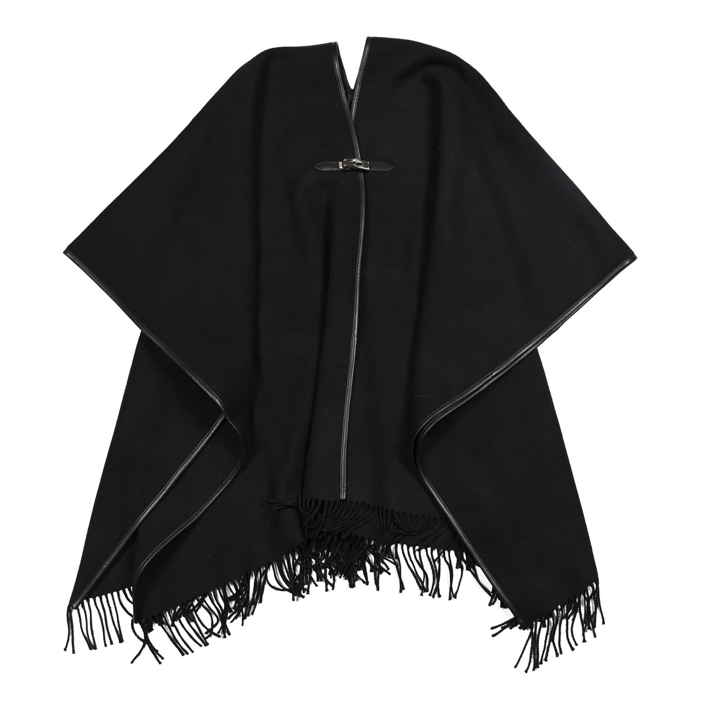 Cashmere Lambskin Kelly Poncho Black