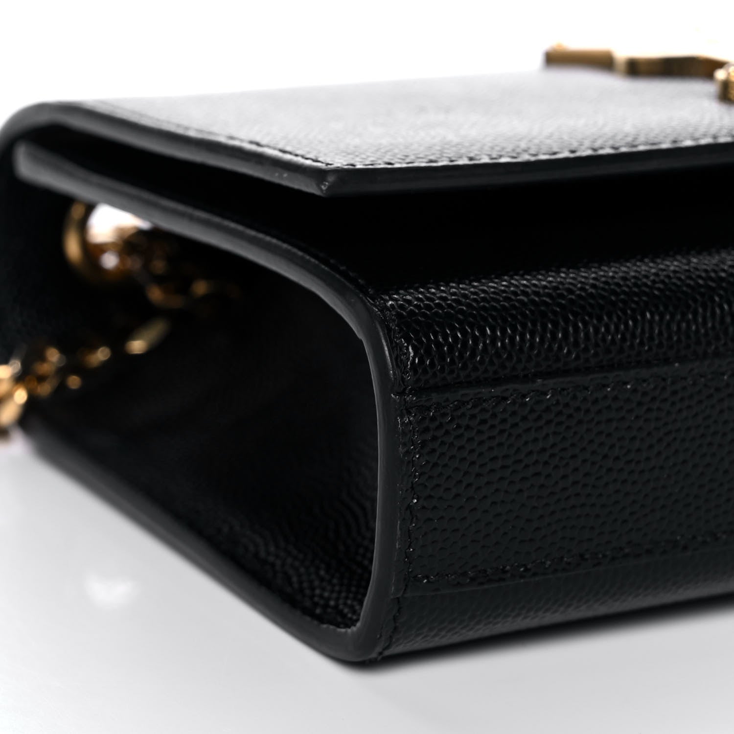 Saint Laurent Grain De Poudre Small Monogram Kate Satchel Black 8 of 12