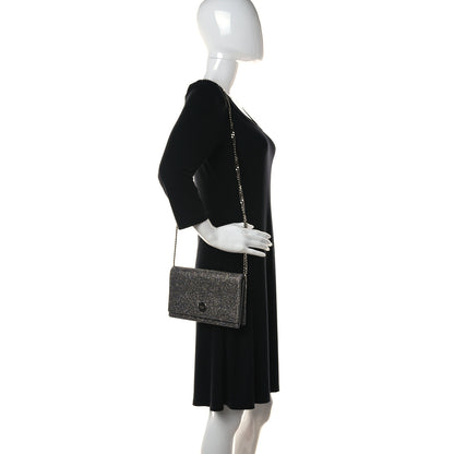 Jimmy Choo Glitter Florence Wallet on Chain Anthracite 2 of 11