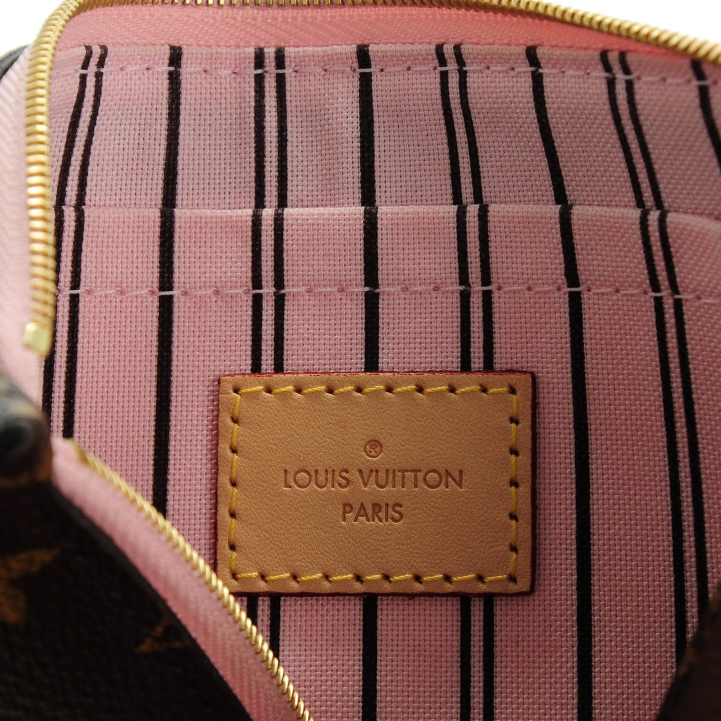 Monogram Neverfull MM GM Pochette Rose Ballerine