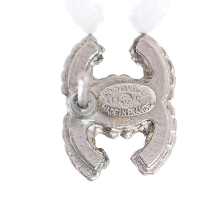 Chanel Crystal Mini Timeless CC Earrings Silver 4 of 4