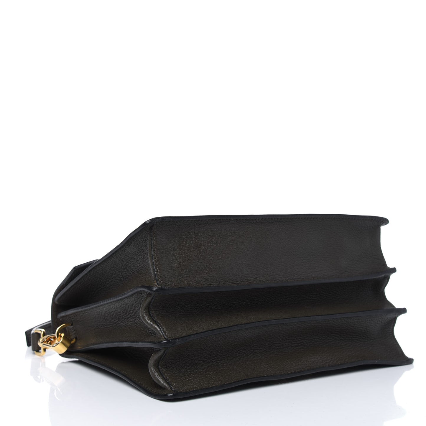 Goatskin Bandoliera Madras Shoulder Bag Dark Green
