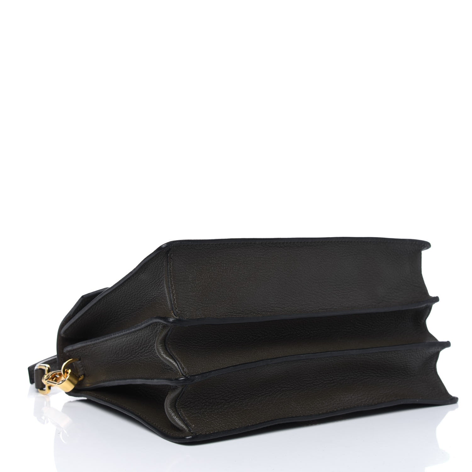 Miu Miu Goatskin Bandoliera Madras Shoulder Bag Dark Green 5 of 16