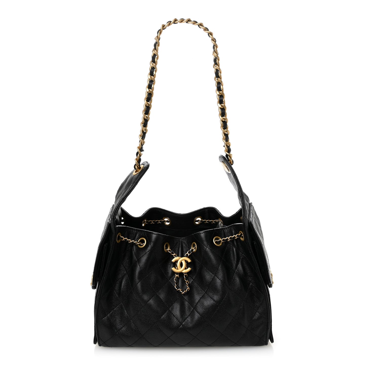Caviar Quilted Small Chanel 25 Handbag Black