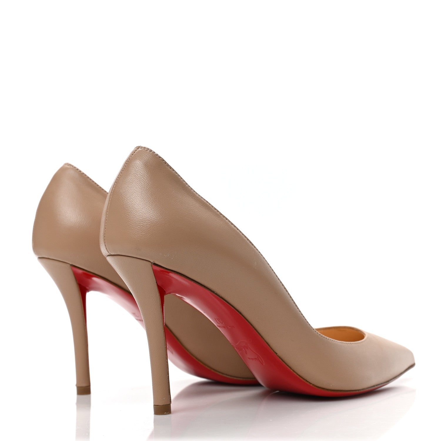 Christian Louboutin Shiny Nappa Apostrophy 85 Pumps 37 Nude 3 of 6
