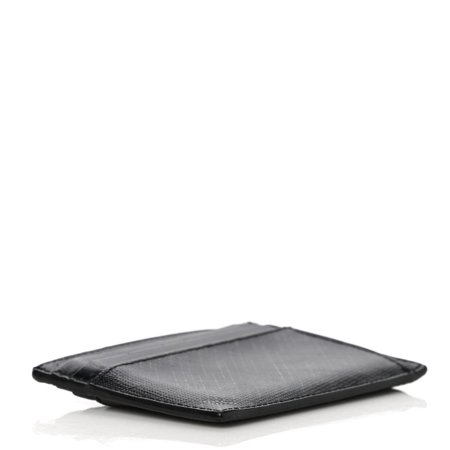 Burberry Grained Calfskin London Check Money Clip Card Case Navy Black 4 of 10