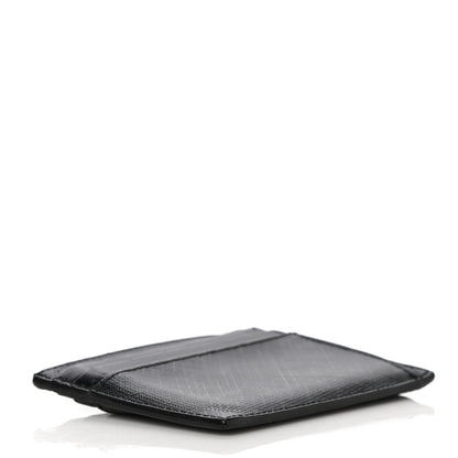 Burberry Grained Calfskin London Check Money Clip Card Case Navy Black 4 of 10
