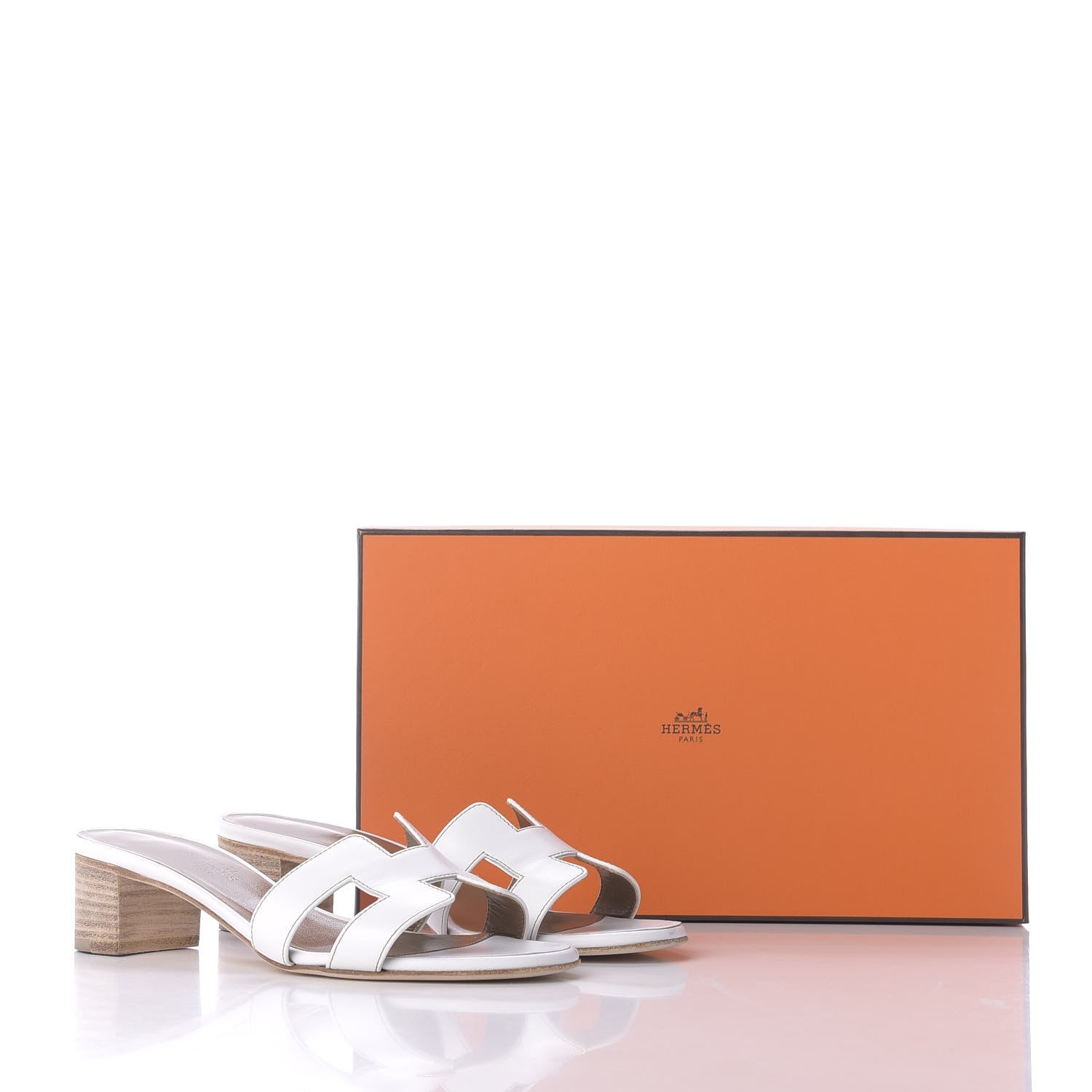 Hermes Calfskin Oasis Sandals 35.5 White 12 of 12