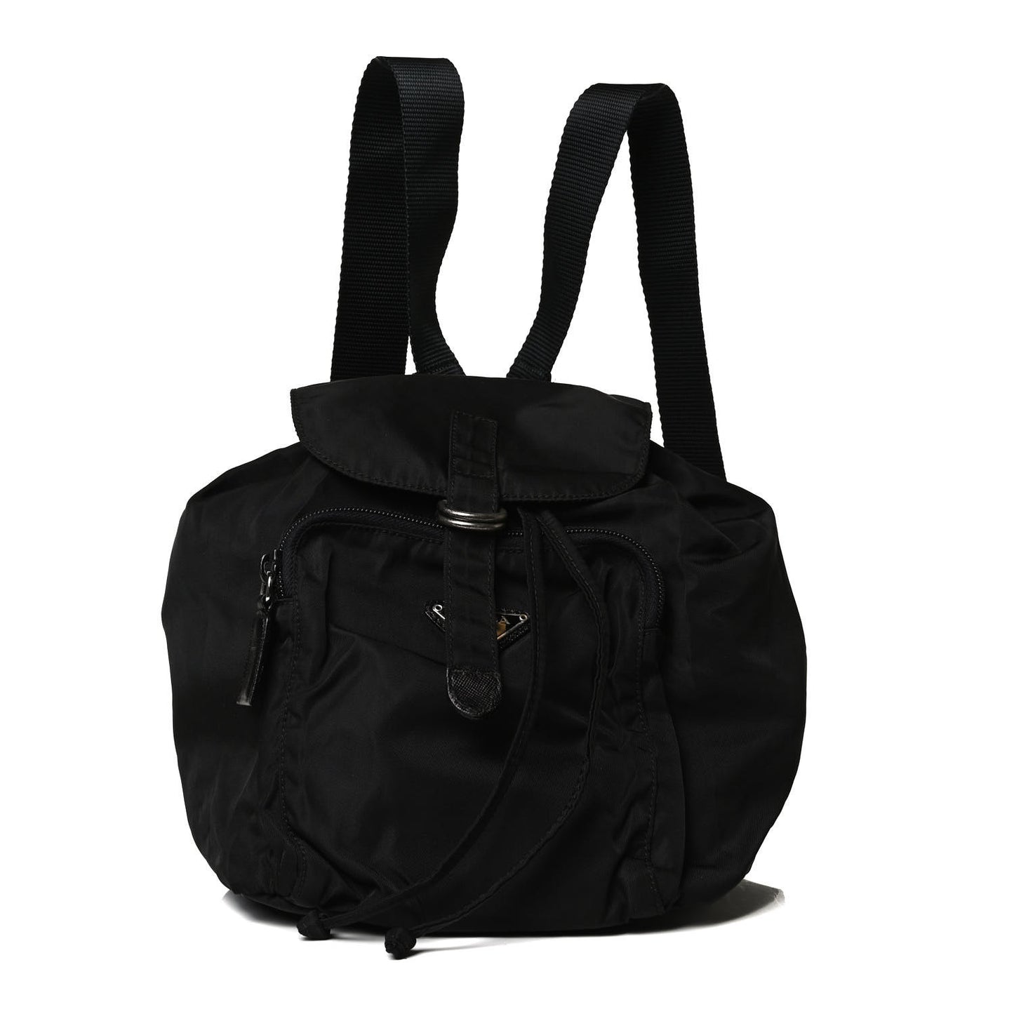 Nylon Vela Mini Cinch Backpack Black