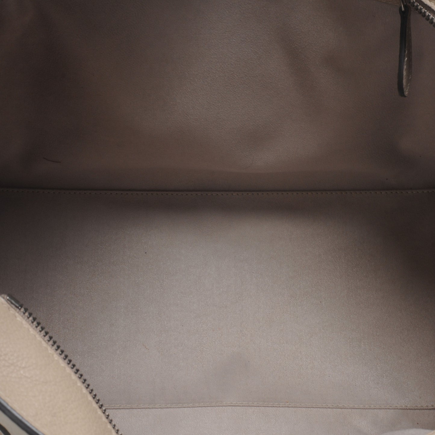 Drummed Leather Medium Luggage Dune