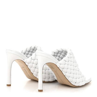 Bottega Veneta Nappa Padded Intreccio The Curve Sandals 39.5 Optic White 5 of 9