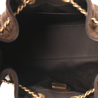 Chanel Suede Quilted Mini Chanel 25 Handbag Dark Brown 5 of 10