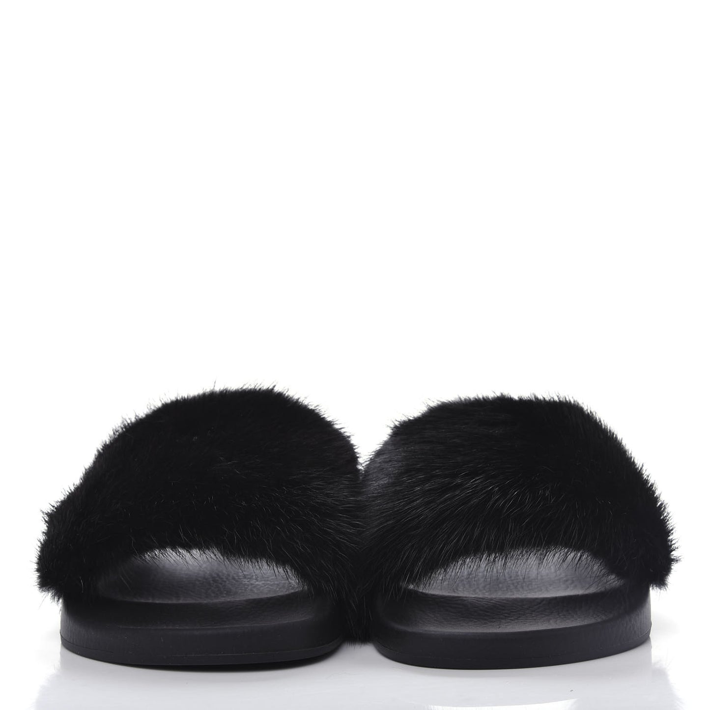 Mink Rubber Slide Sandals 38 Black
