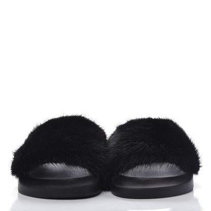 Givenchy Mink Rubber Slide Sandals 38 Black 2 of 11