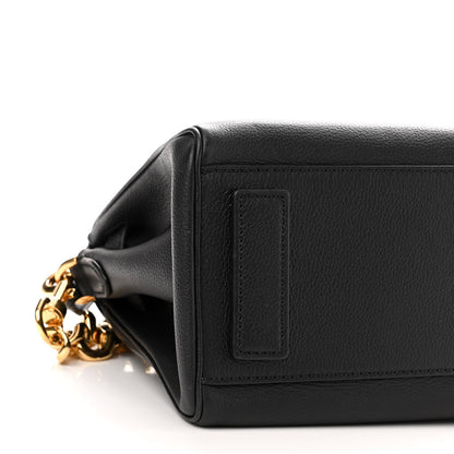 Versace Calfskin Medium La Medusa Top Handle Handbag Black Lilac 9 of 12