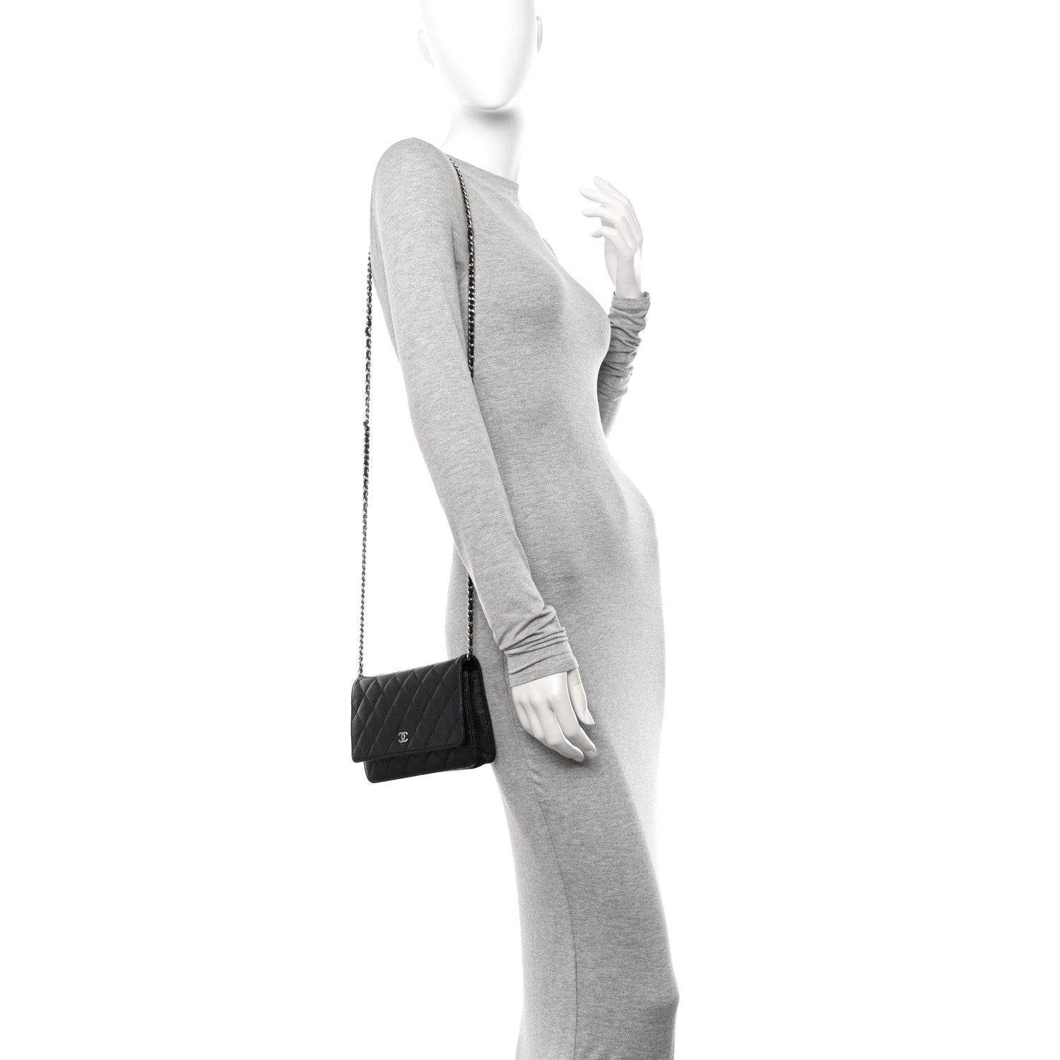 Chanel Caviar Quilted Wallet On Chain WOC Black 2 of 14