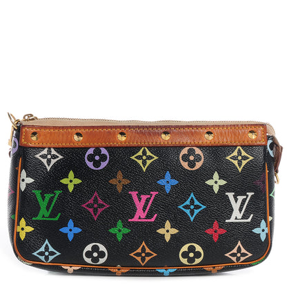 Louis Vuitton Monogram Multicolor Pochette Accessories Black 1 of 8