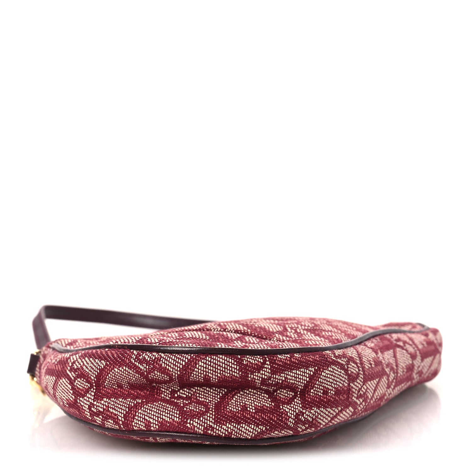 Christian Dior Monogram Mini Saddle Pochette Burgundy 4 of 13