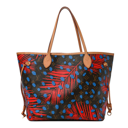 Louis Vuitton Monogram Jungle Dots Neo Neverfull MM Coquelicot Denim 1 of 15
